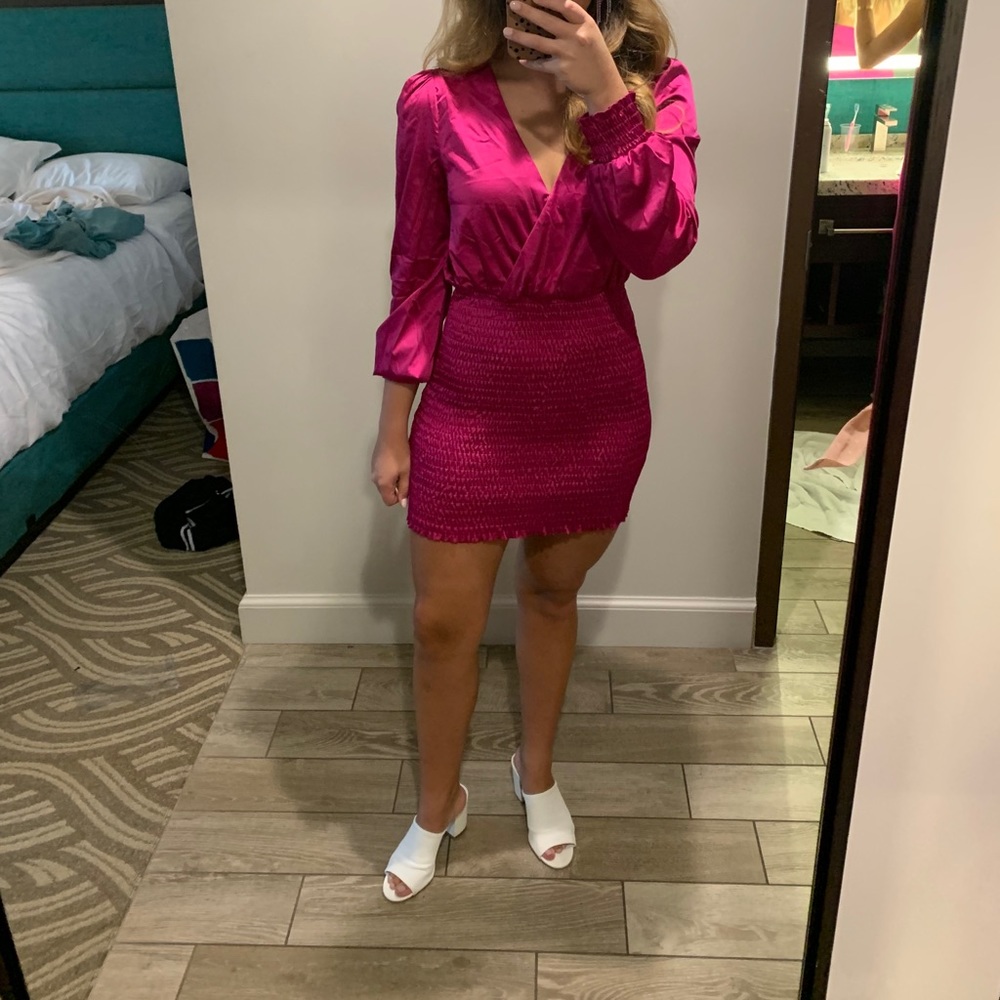 Gilt City Sleek Hot Pink Dress